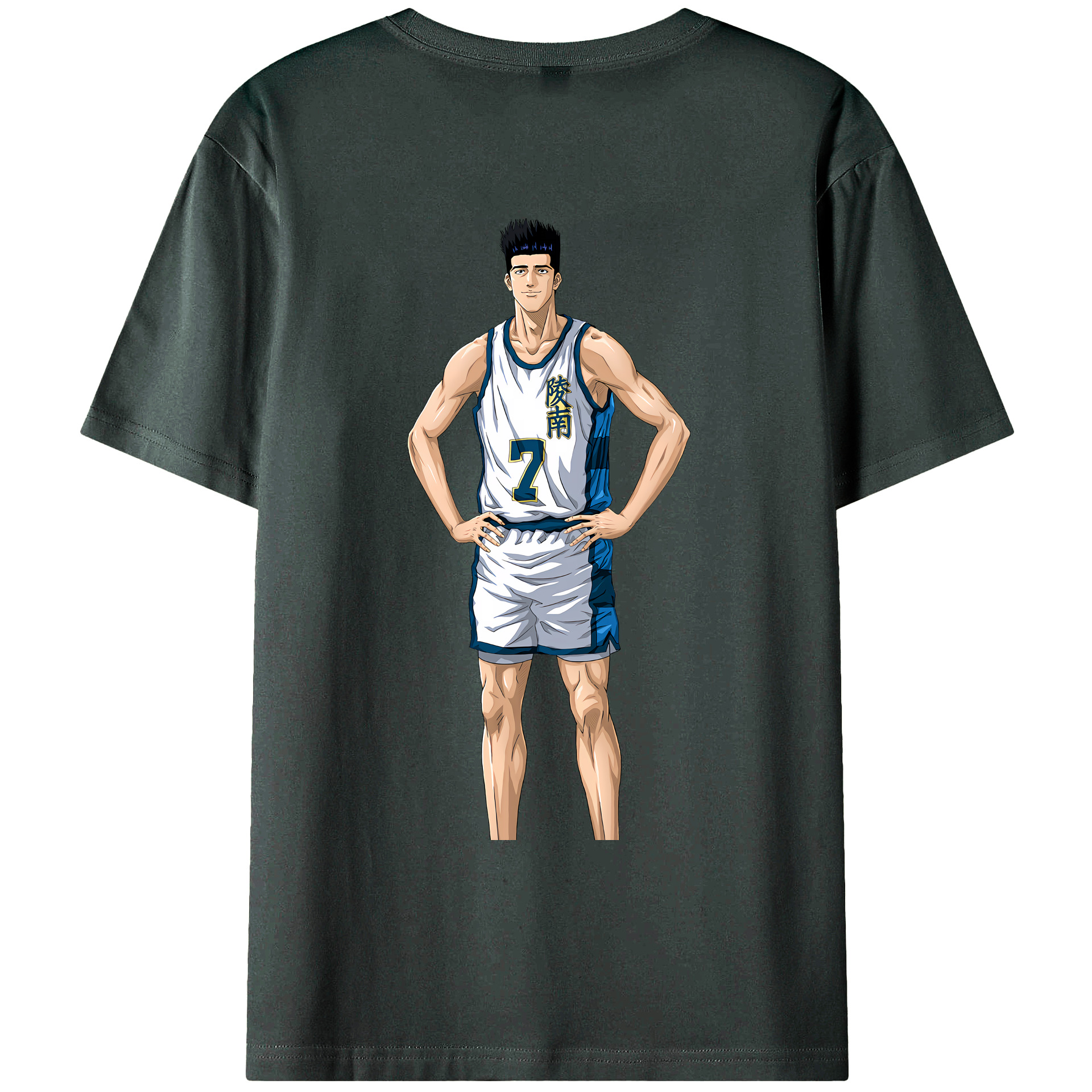 （画像用） SLAM DUNK／スラムダンク 綿100％ メンズ半袖Tシャツ（バックプリント） 通気性